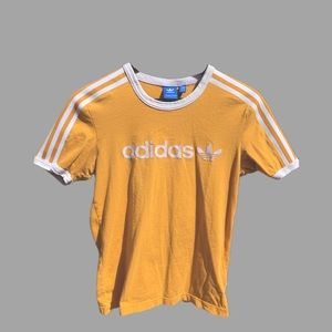Tri foil Adidas Retro shirt with felt letters SML